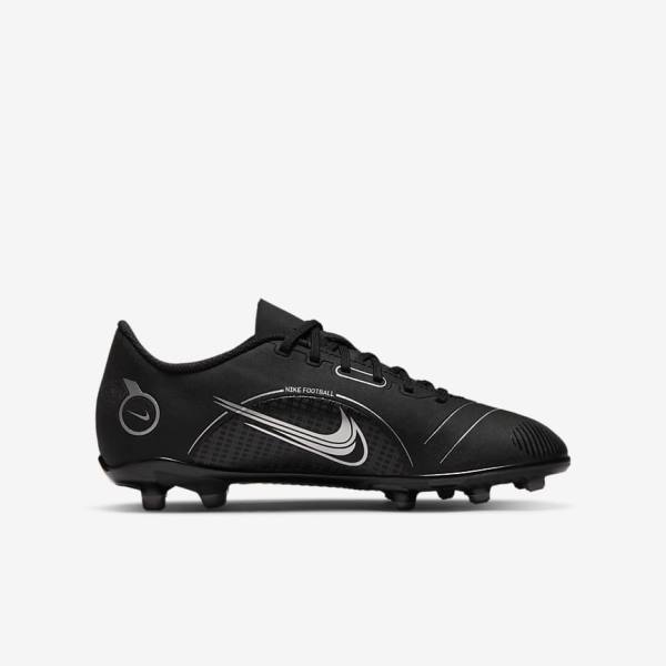 Kids' Nike Jr. Mercurial Vapor 14 Club MG Older Multi-Ground Football Shoes Black / Grey / Metal Silver | NK054VSY