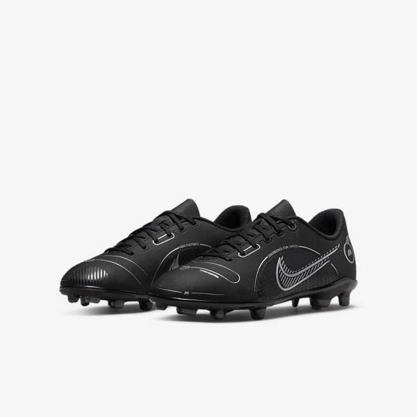 Kids' Nike Jr. Mercurial Vapor 14 Club MG Older Multi-Ground Football Shoes Black / Grey / Metal Silver | NK054VSY