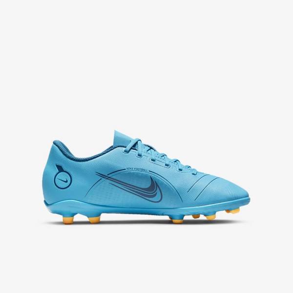 Kids' Nike Jr. Mercurial Vapor 14 Club MG Older Multi-Ground Football Shoes Blue / Orange | NK760SWO