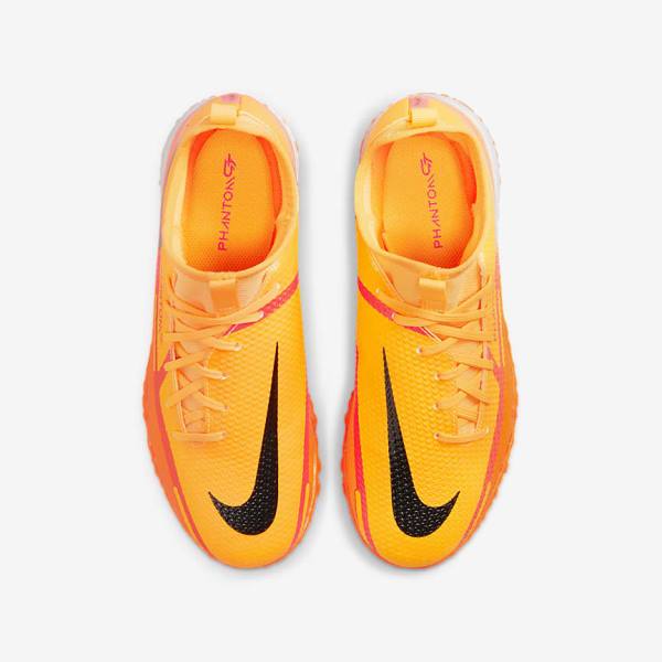 Kids' Nike Jr. Phantom GT2 Academy Dynamic Fit TF Older Turf Football Shoes Orange / Light Red / Black | NK618IDH