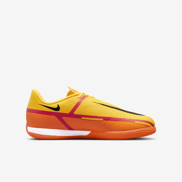 Kids' Nike Jr. Phantom GT2 Academy IC Older Indoor Court Football Shoes Orange / Light Red / Black | NK491CZU