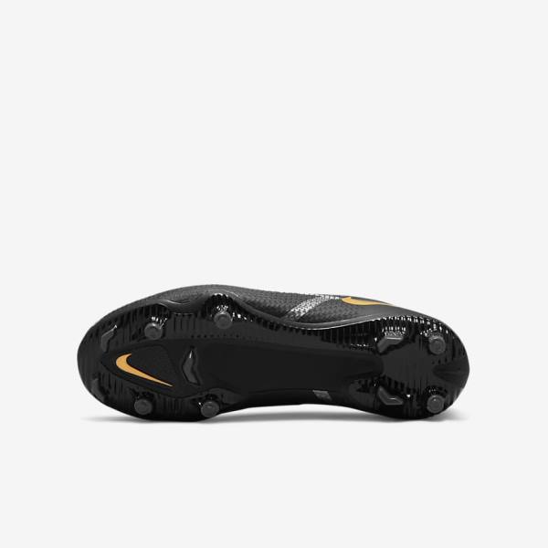 Kids' Nike Jr. Phantom GT2 Academy MG Older Multi-Ground Football Shoes Black / Metal Gold / Dark Grey / Metal Dark Grey | NK204XCP