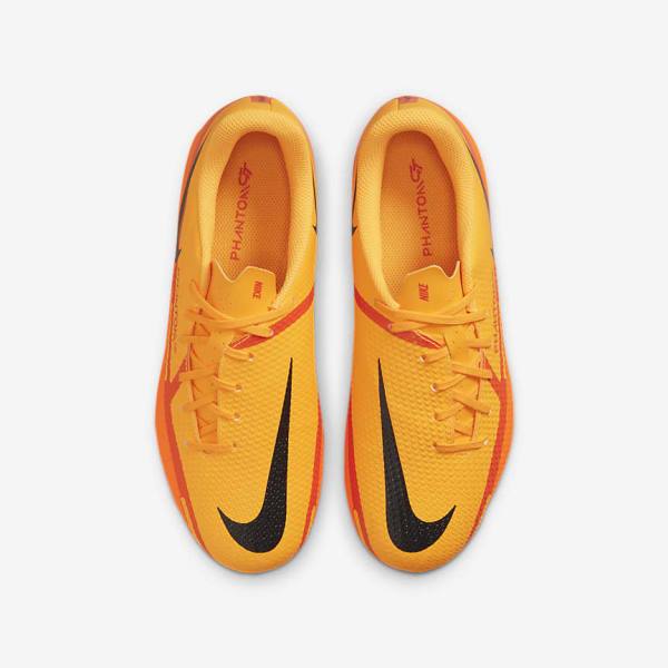 Kids' Nike Jr. Phantom GT2 Academy MG Older Multi-Ground Football Shoes Orange / Light Red / Black | NK537ZUN