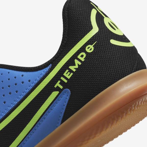 Kids' Nike Jr. Tiempo Legend 9 Club IC Older Indoor-Court Football Shoes Light Blue / Light Green / Brown / Black | NK175ZHA