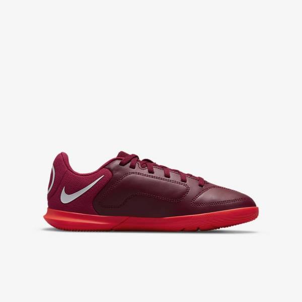 Kids' Nike Jr. Tiempo Legend 9 Club IC Older Indoor-Court Football Shoes Red / Light Red | NK457JAC