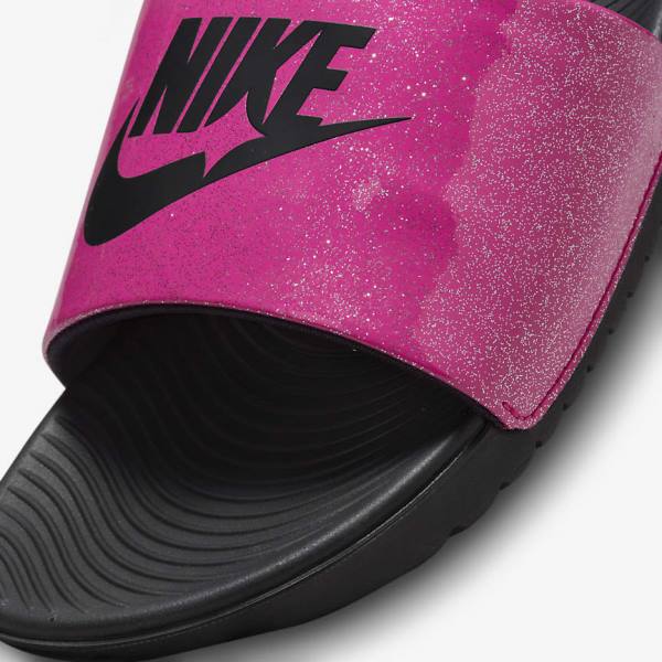 Kids' Nike Kawa SE Older Slides Black | NK398VTJ