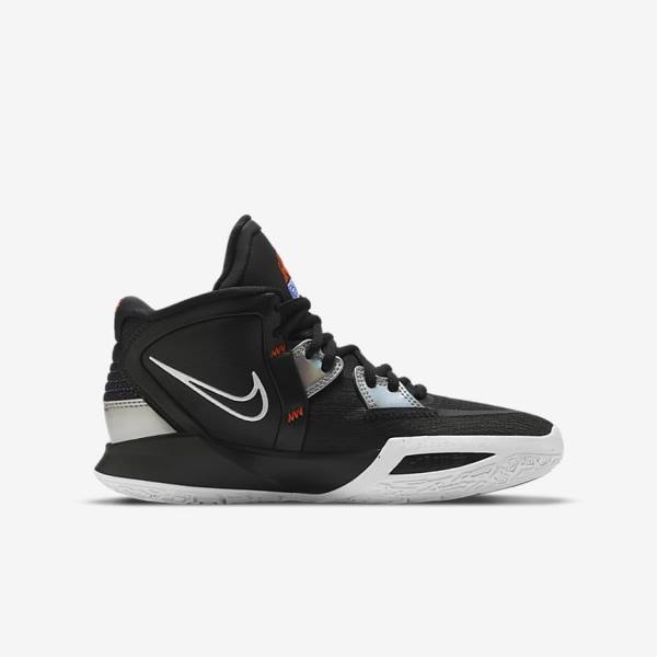 Kids' Nike Kyrie Infinity Older Basketball Shoes Black / White / Orange / Multicolor | NK342HFO