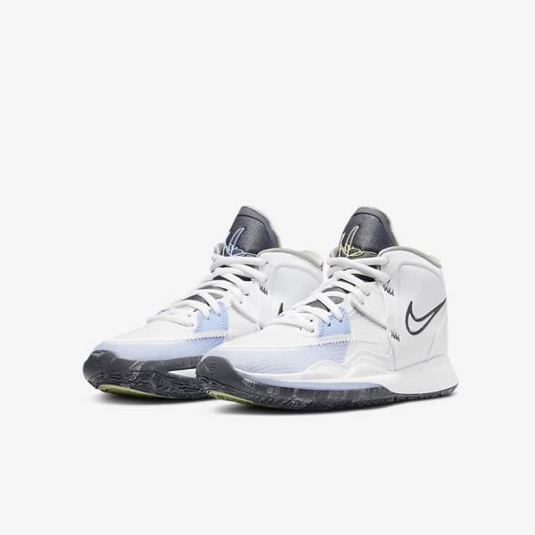 Kids' Nike Kyrie Infinity Older Basketball Shoes White / Light Blue / Grey | NK781GYW