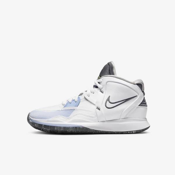 Kids\' Nike Kyrie Infinity Older Basketball Shoes White / Light Blue / Grey | NK781GYW