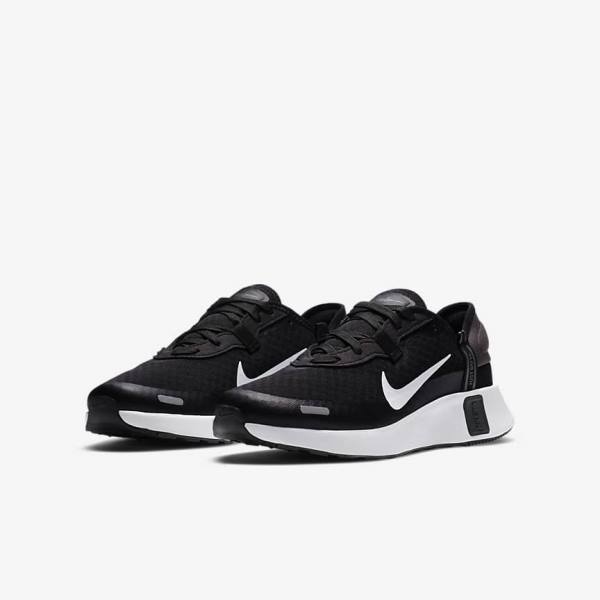 Kids' Nike Reposto Older Training Shoes Black / Dark Grey / White | NK956PMB