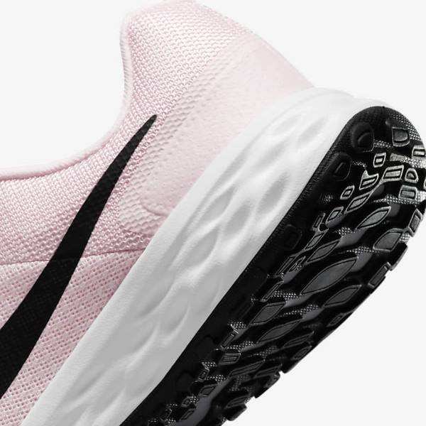 Kids' Nike Revolution 6 Older Road Running Shoes Pink / Black | NK027CBF