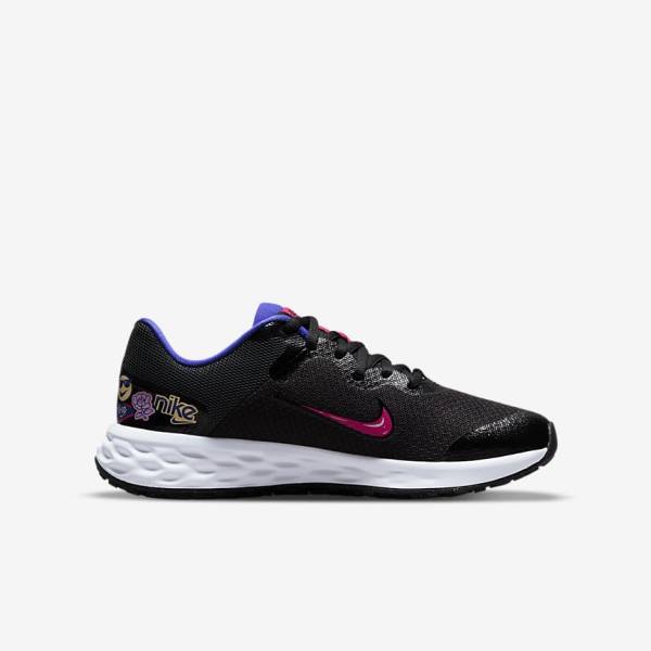 Kids' Nike Revolution 6 SE Older Road Running Shoes Black | NK708BWJ