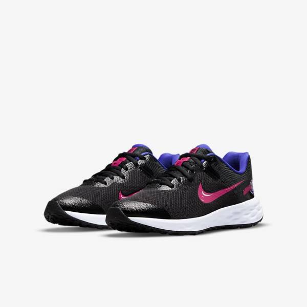 Kids' Nike Revolution 6 SE Older Road Running Shoes Black | NK708BWJ