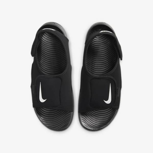 Kids' Nike Sunray Adjust 5 V2 Younger and Older Sandals Black / White | NK806HWO