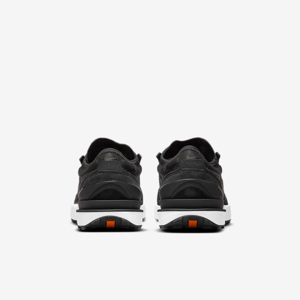 Kids' Nike Waffle One Older Sneakers Black / White / Orange / Black | NK375HWI