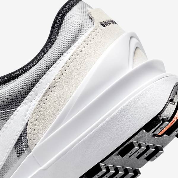 Kids' Nike Waffle One Older Sneakers White / Black / Orange | NK745YRS