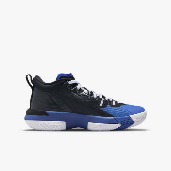 Kids' Nike Zion 1 Older Sneakers Black / Royal / White | NK194OXM