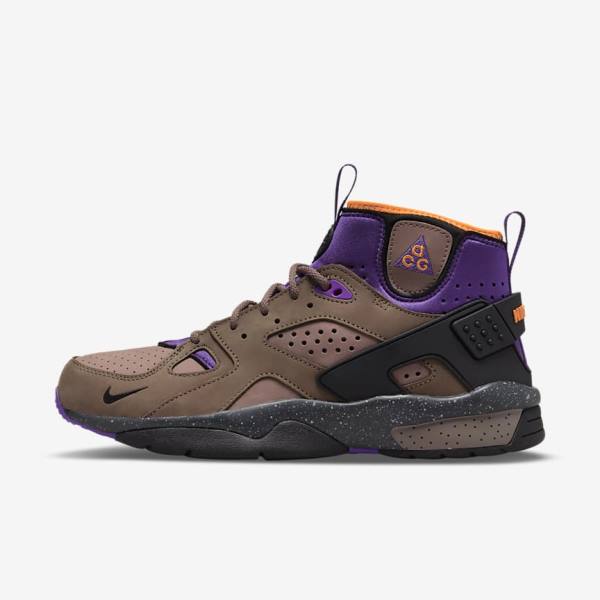 Men\'s Nike ACG Air Mowabb Sneakers Brown / Purple / Light | NK923TFL