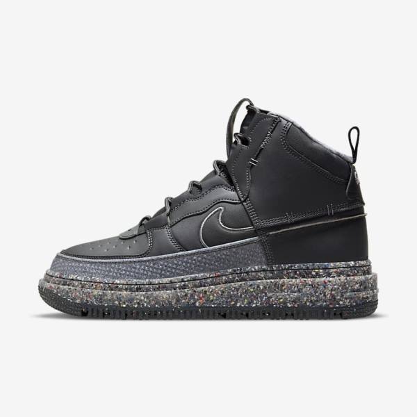 Men\'s Nike Air Force 1 Boot Sneakers Dark Grey / Black | NK264JRX