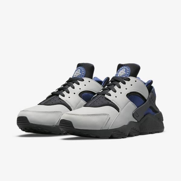 Men's Nike Air Huarache LE Sneakers Grey / Black / Navy | NK360HFV