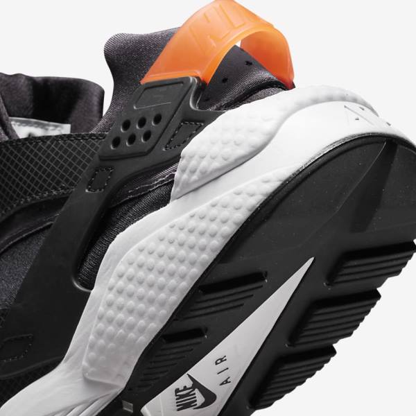 Men's Nike Air Huarache Sneakers Black / Orange / Grey / White | NK604WID