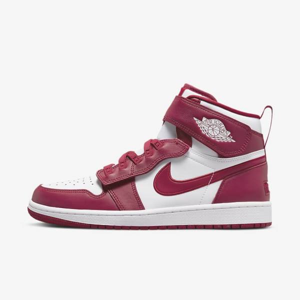 Men\'s Nike Air Jordan 1 Hi FlyEase Sneakers Red / White | NK102OGJ