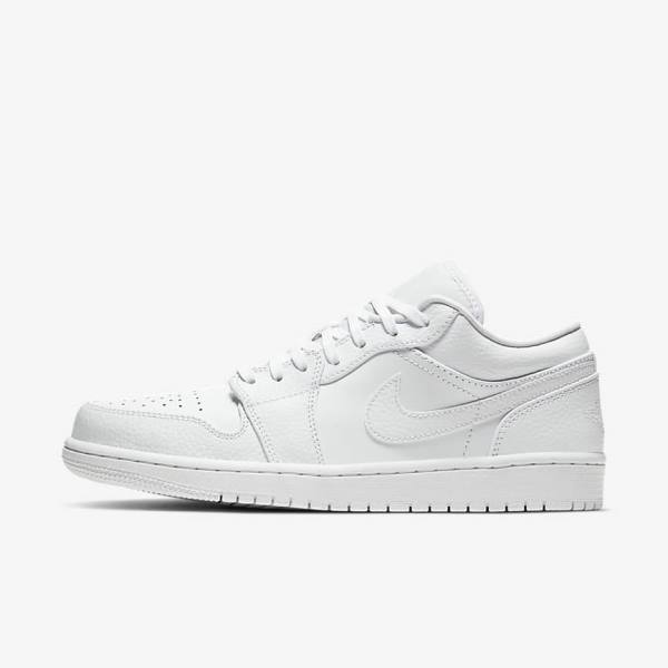 Men\'s Nike Air Jordan 1 Low Sneakers White | NK863XPI