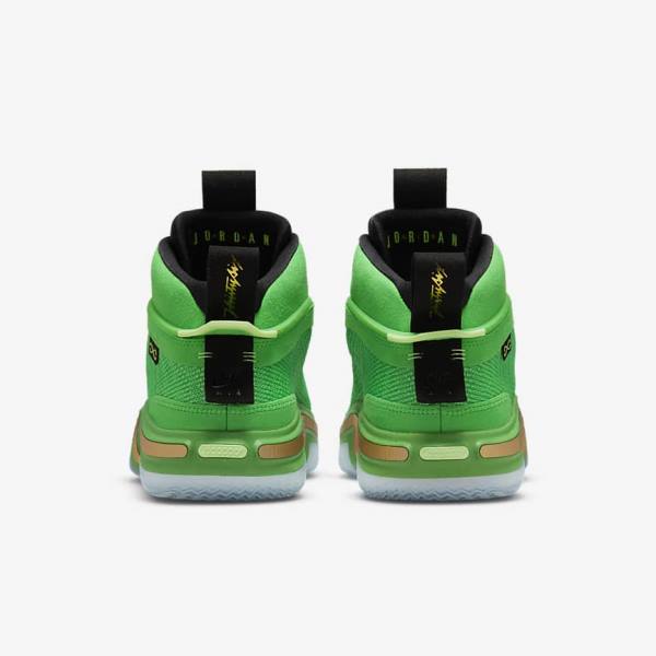 Men's Nike Air Jordan XXXVI Basketball Shoes Green / Black / Light Green / Metal Gold | NK624PDR