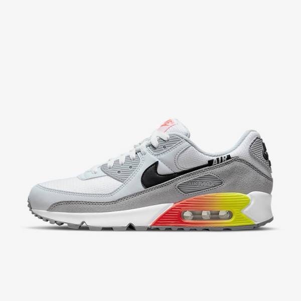 Men\'s Nike Air Max 90 Air Max Month Sneakers Grey / Light Red / Black | NK507TBM