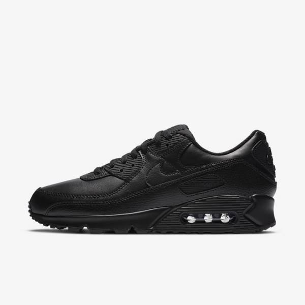 Men\'s Nike Air Max 90 LTR Sneakers Black | NK245PLS