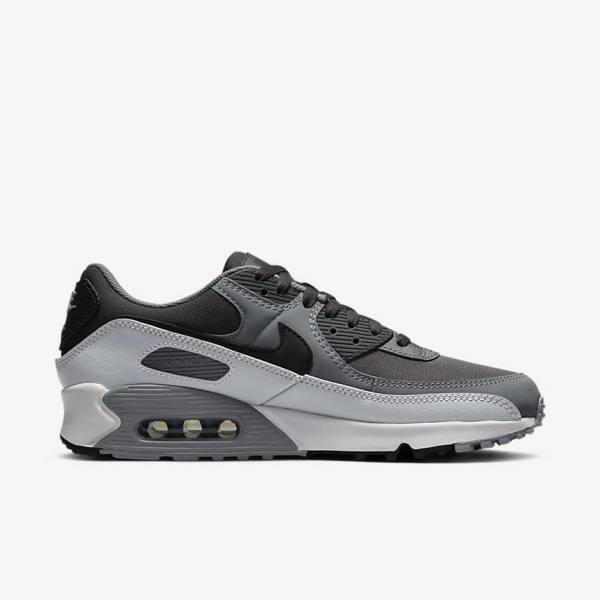 Men's Nike Air Max 90 Sneakers Dark Grey / Black | NK205WHC