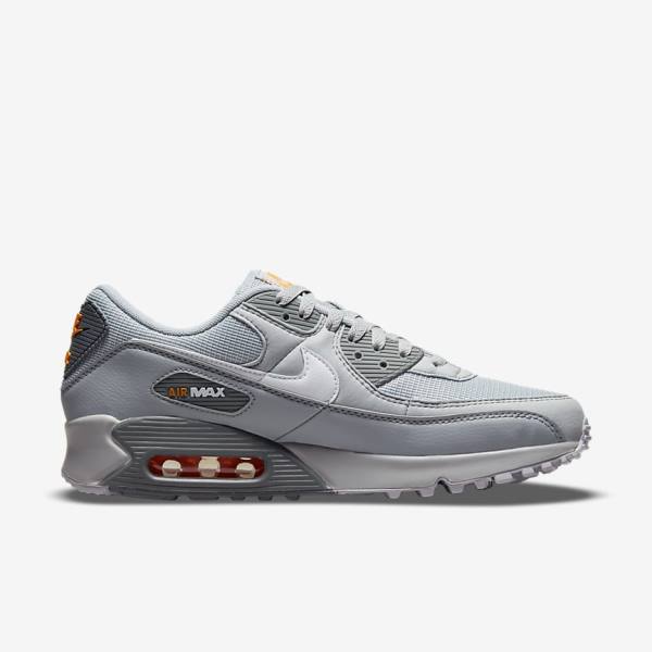 Men's Nike Air Max 90 Sneakers Grey / White | NK894PYH