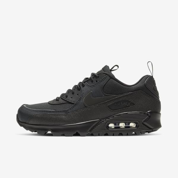 Men\'s Nike Air Max 90 Surplus Sneakers Black | NK093JBZ