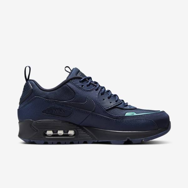 Men's Nike Air Max 90 Surplus Sneakers Navy / Obsidian | NK190EDY