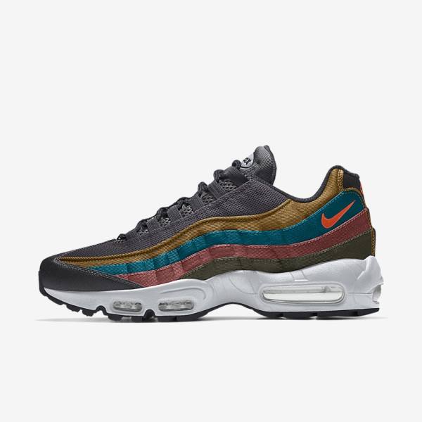 Men\'s Nike Air Max 95 By You Custom Sneakers Multicolor | NK385SDQ