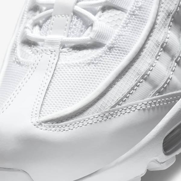 Men's Nike Air Max 95 Essential Sneakers White / Grey / White | NK903CLT