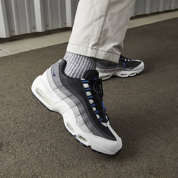 Men's Nike Air Max 95 Sneakers Black / Dark Grey / Blue | NK507AXO