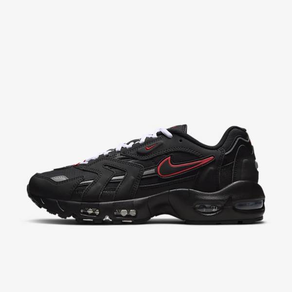 Men\'s Nike Air Max 96 II Sneakers Black / Red / White | NK637SBI