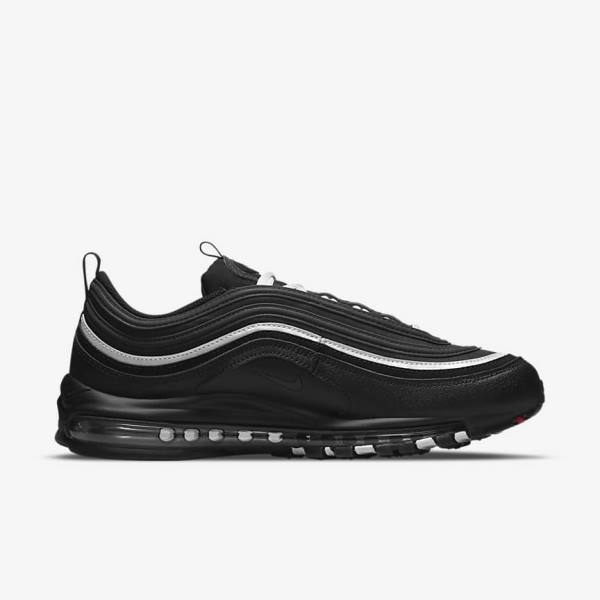 Men's Nike Air Max 97 Sneakers Black / Red / White | NK681OZG