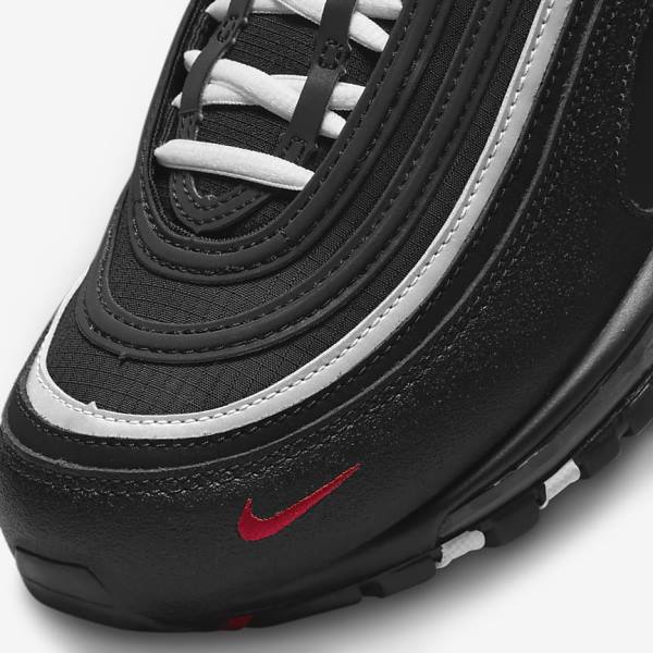 Men's Nike Air Max 97 Sneakers Black / Red / White | NK681OZG