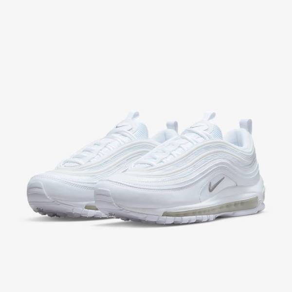 Men's Nike Air Max 97 Sneakers White / Black / Grey | NK054TFN