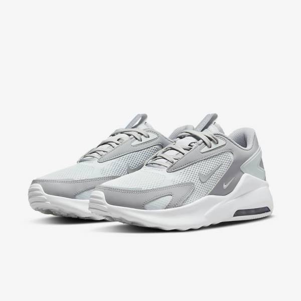 Men's Nike Air Max Bolt Sneakers Platinum / White / Metal Silver / Grey | NK054HEF