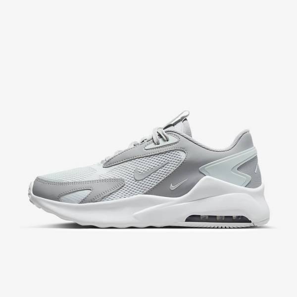 Men\'s Nike Air Max Bolt Sneakers Platinum / White / Metal Silver / Grey | NK054HEF