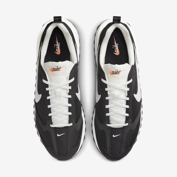 Men's Nike Air Max Dawn Sneakers Black / Metal Silver / Orange / White | NK137DQM