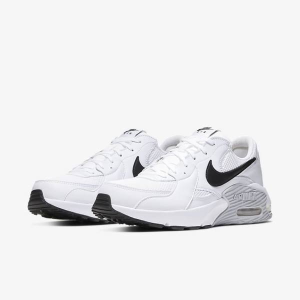 Men's Nike Air Max Excee Sneakers White / Platinum / Black | NK514QBF