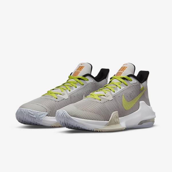 Men's Nike Air Max Impact 3 Basketball Shoes Grey / Green | NK528BUS