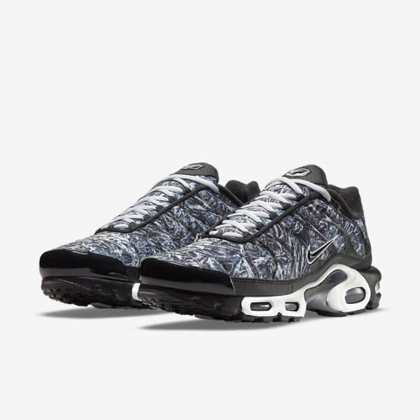 Men's Nike Air Max Plus Sneakers Black / White / Dark Grey / Black | NK052FCW