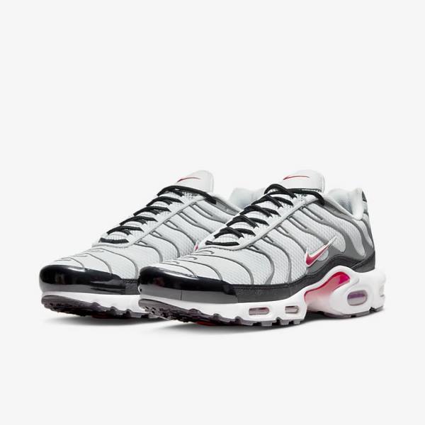 Men's Nike Air Max Plus Sneakers Grey / Black / Red | NK642RUV