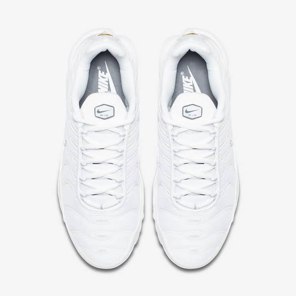 Men's Nike Air Max Plus Sneakers White / Black / Grey / White | NK082YOH