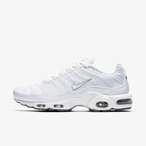 Men\'s Nike Air Max Plus Sneakers White / Black / Grey / White | NK082YOH